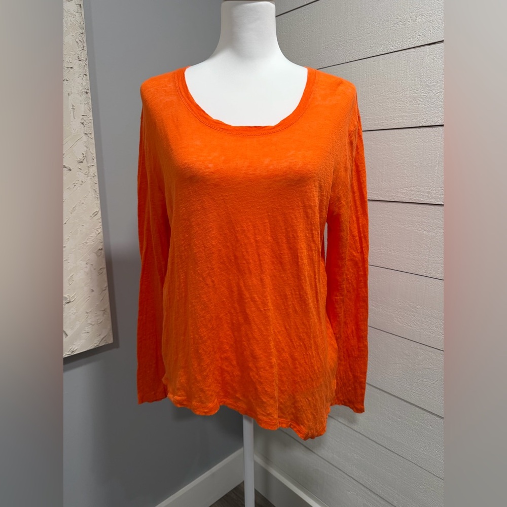 Jones New York Vibrant Orange Long Sleeve Tee